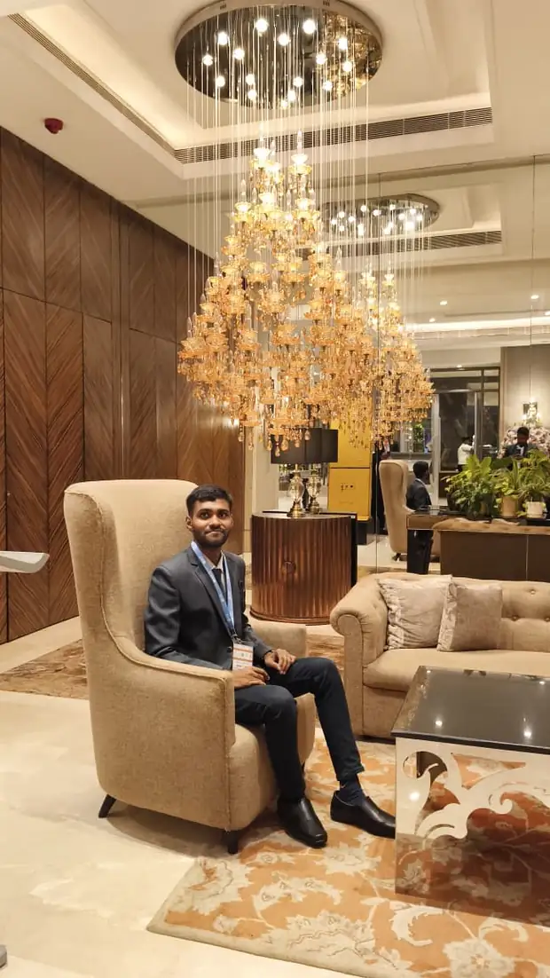 Founder Salman between sessions at a Mumbai industry summit