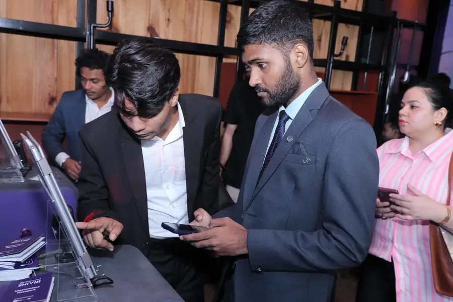 Networking with founders at a marketing masterclass