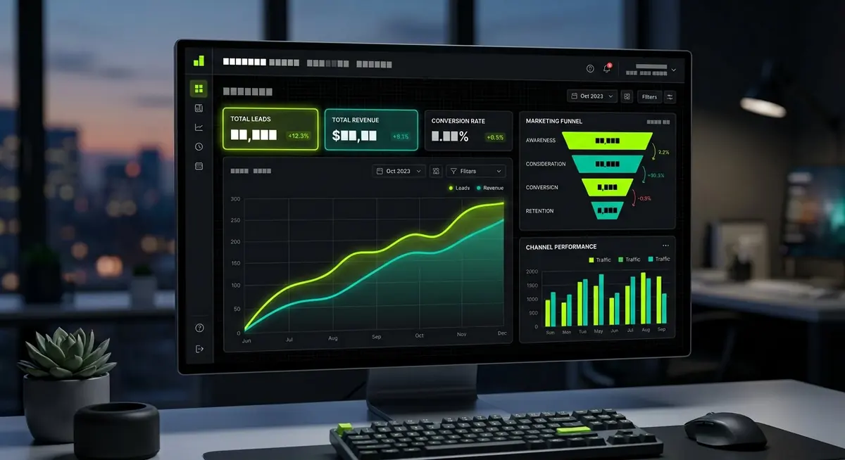 Analytics dashboard showing campaign performance