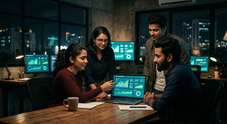 The Tech Visionex team collaborating